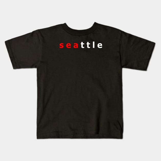 Seattle Airport Code, SEA Kids T-Shirt by Fly Buy Wear